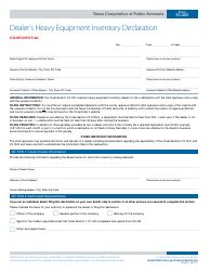 Dealers Motor Vehicle Inventory Tax Statement Form 50 246 Infoupdate Org