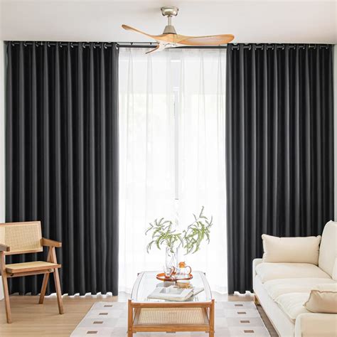 Amazon.com: MOONVAN Window Black Blackout Curtains for Bedroom 95 ...