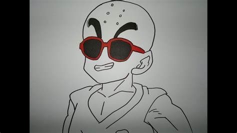 How To Draw Krillin. - YouTube