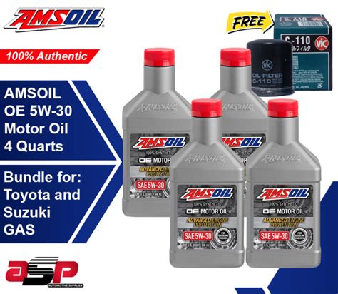 Amsoil Oe Synthetic Motor Oil Gasoline Engine W Quarts Bundle For