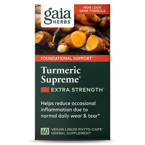 Gaia Herbs Turmeric Supreme Extra Strength 60 Capsules