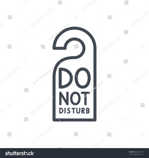 Vektor Stok Hotel Icon Pack Do Not Disturb Tanpa Royalti