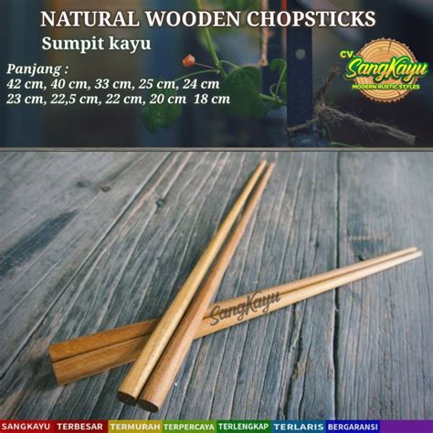 Jual SangKayu Chopsticks Kayu Sumpit Kayu Besar 40 Cm Wooden Chopsticks