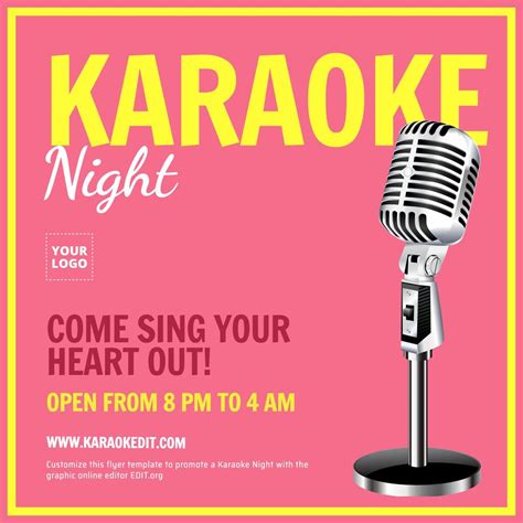 Editable Flyer Templates To Promote Karaoke Nights