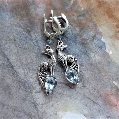 Серьги - Лиса с камнем в интернет-магазине Ярмарка Мастеров по цене ...