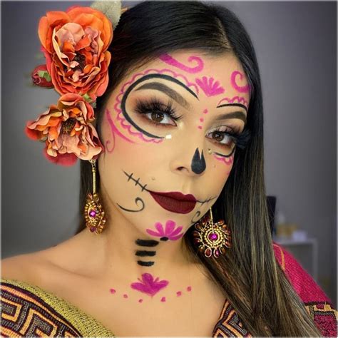 Arriba Imagen Maquillaje De Catrina F Cil Y Bonito Para Ni As