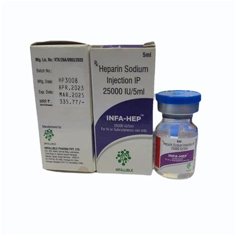 Iu Heparin Sodium Injection Ip At Rs Piece Pharmaceutical