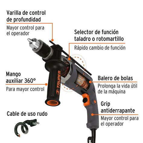 Rotomartillo 1 2 750 W Industrial Truper ROTO 1 2N8 15683