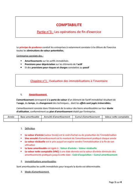 Compta P3 Chap 1 Notes De Cours 10 COMPTABILITE Partie N3 Les