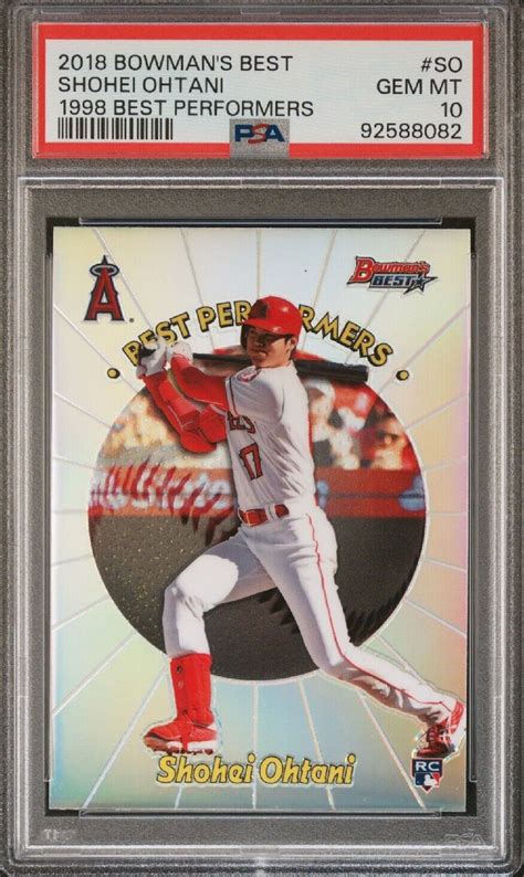 Shohei Ohtani Bowmans Best Performers Refractor Rookie Psa Gem