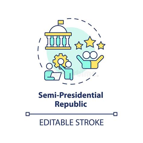 Semi-presidential Republic Multi Color Concept Icon Stock Vector ...