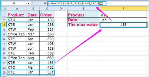 How To Find The Max Or Min Value Based On Criteria In Excel