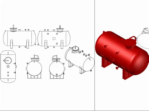 Tanque De Almacenamiento De Diesel En Autocad Cad 8681 Kb Bibliocad