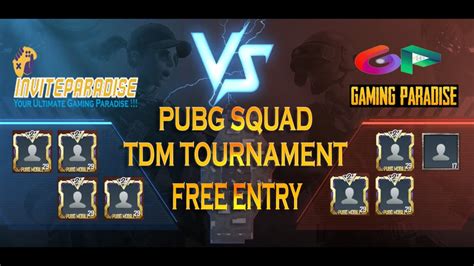 Pubg Mobile Tdm Squad Tournament Without Entry Fee Final Round Live