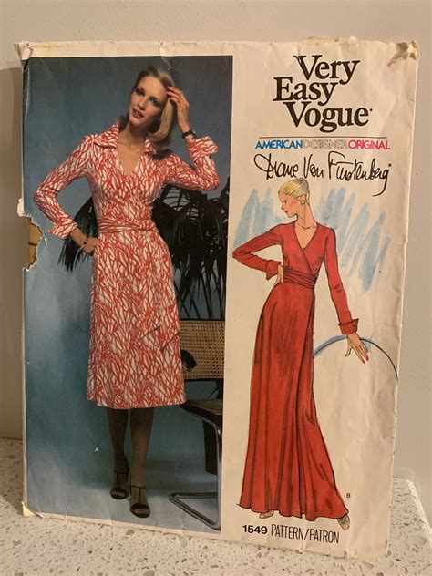 Vintage Vogue Diane Von Furstenberg Women S Misses Sewing Pattern