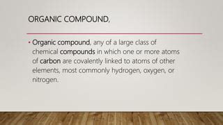 Sources of organic compounds | PPT