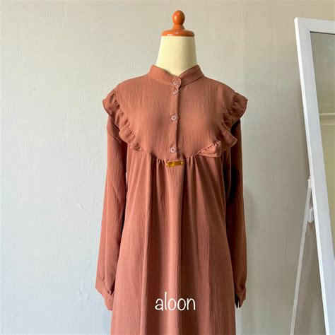 Jual Salma Gamis Rempel Crinkle Airflow Busui Friendly Gamis Remaja