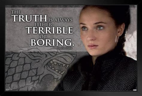 Game of Thrones Sansa Stark The Truth Quote Black Wood Framed Art ...