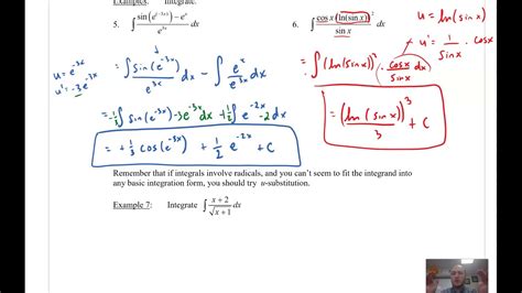 Ap Calculus Ab B Final Integration Techniques Part Youtube