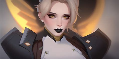 Mercy Overwatch Video Game Characters Simple Background Overwatch