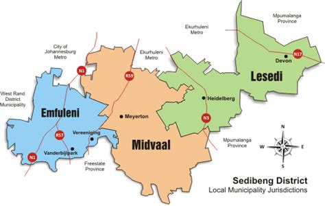 Sedibeng District Municipality Tourism Maps