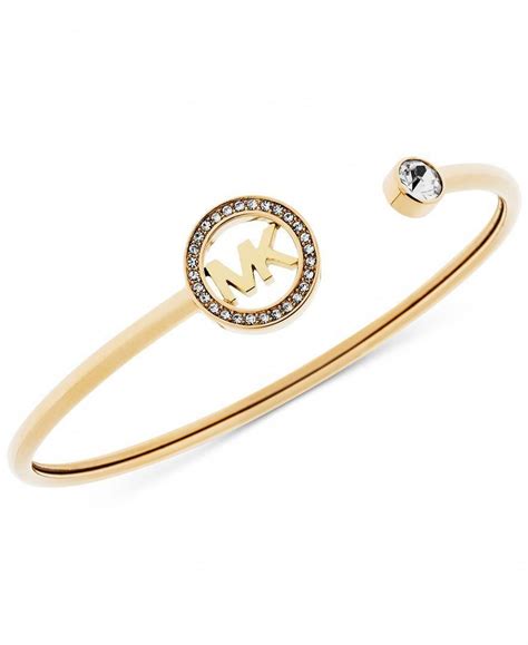 Michael Kors Crystal Logo Cuff Bangle Bracelet #Designerhandbags ...