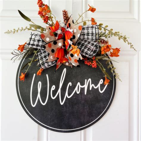 Fall Welcome Door Hanger Welcome Door Hanger Fall Decor Housewarming