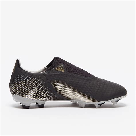 Adidas X Ghosted 3 Laceless Fg Core Black Metallic Gold Melange Grey