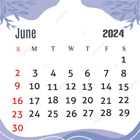 June 2024 Calendar Aesthetic Sam Albertina