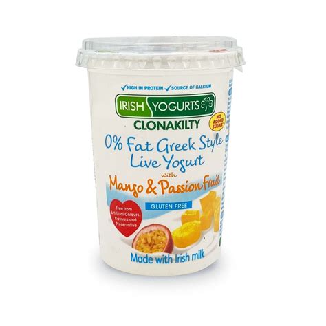 Clonakilty 0 Fat Greek Style Live Yogurt With Strawberry 450g Irish