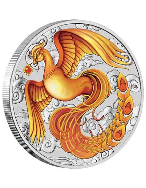 DRAGON Miti E Leggende Cinesi Colorate 1 Oz Moneta Argento 1 Austr