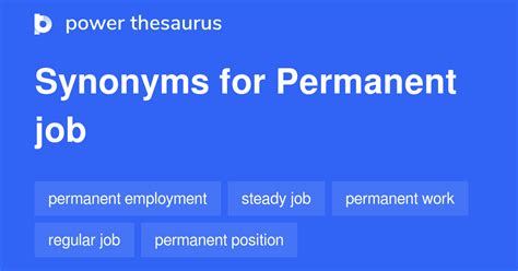 Permanent Job Synonyms 258 Words And Phrases For Permanent Job