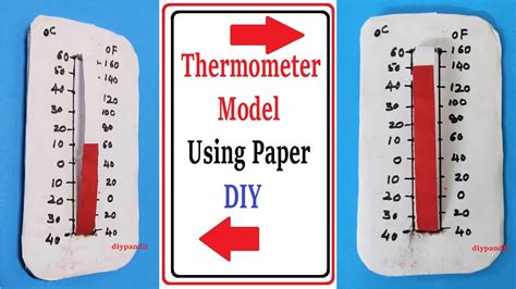 Thermometer Model Project Using Paper For School Science Project Diy