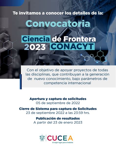 Convocatoria Ciencia De Frontera Conacyt Centro Universitario De