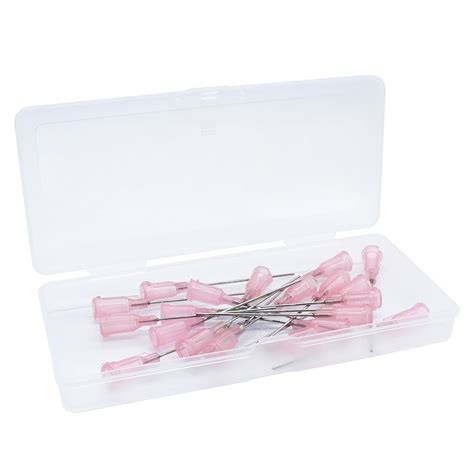 Zorveiio 20 Pack 20Ga 1 5 Inch Blunt Tip Dispensing Neddle Pink Plastic