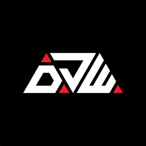 Djw Triangle Letter Logo Design With Triangle Shape Djw Triangle Logo