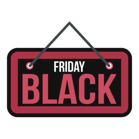 Premium Vector Black Friday Sale Signboard Icon Flat Illustration Of