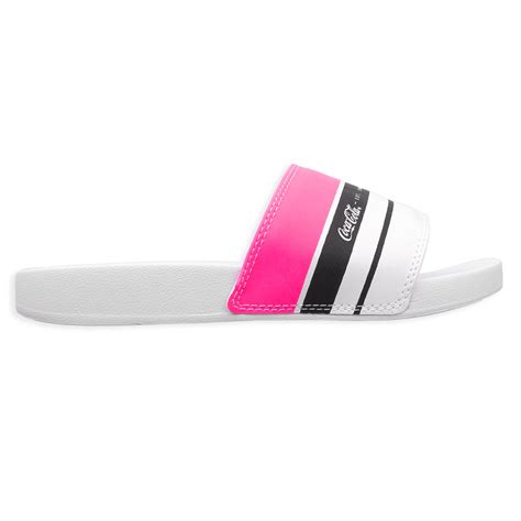 Sportime Chinelo Coca Cola Slide Daytona Feminino Branco Pink