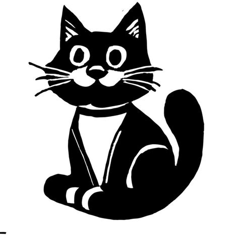 Niedliche Katze F R Kinder Handgezeichnetes Cartoon Aufkleber Symbol