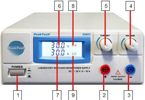 Peaktech Laboratory Power Supply Instruction Manual