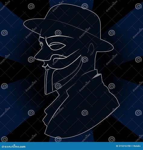 Unknown man in mask stock vector. Illustration of anonym - 315216198