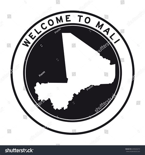 Welcome Mali Vector Logo Sticker Button Shutterstock