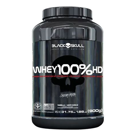 Whey 100 HD 900g Baunilha Black Skull OtimaNutri