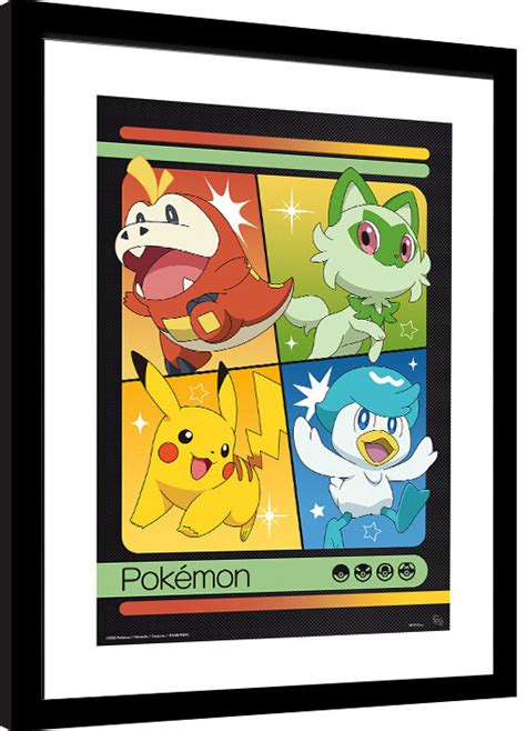 Pokemon - Scarlet & Violet Starters Framed poster | Buy at Europosters