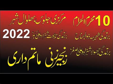 Bhalwal Muharram Jaloos Ii Bhalwal Zanjeer Zani Jaloos Ii