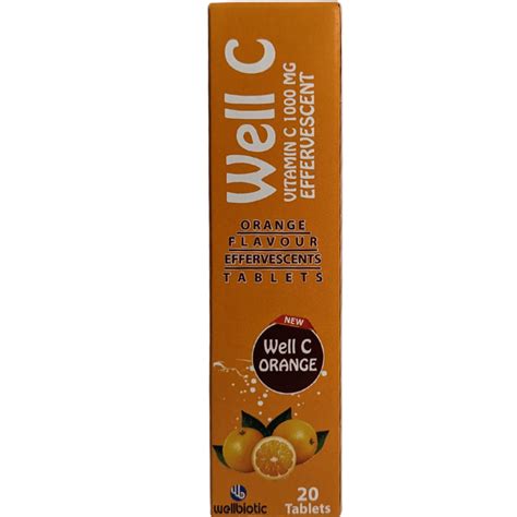 Wellbiotic Vitamin C Mg Orange Flavour Effervescent S Wasfa