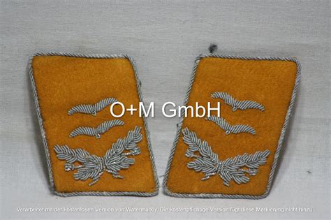 Luftwaffe Paar Kragenspiegel Oberleutnant Fliegende Truppe Orden