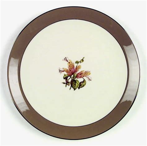 Cambria Cocoa Platinum Trim Coupe Dinner Plate By Flintridge