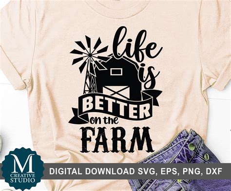 Life Is Better On The Farm Svg Png Eps Dxf Farmer Svg Etsy