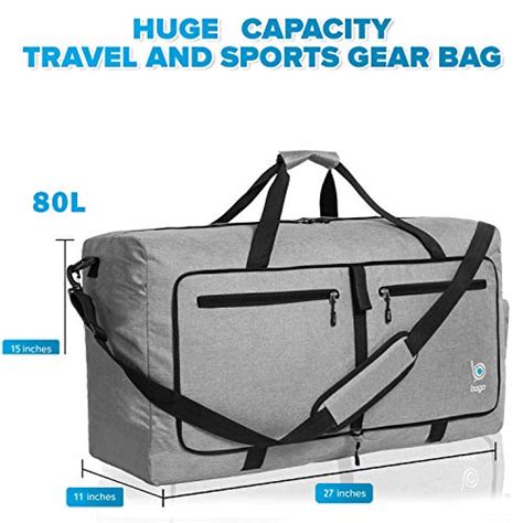 Bago 80l Travel Duffle Bag Foldable Weekender Bag